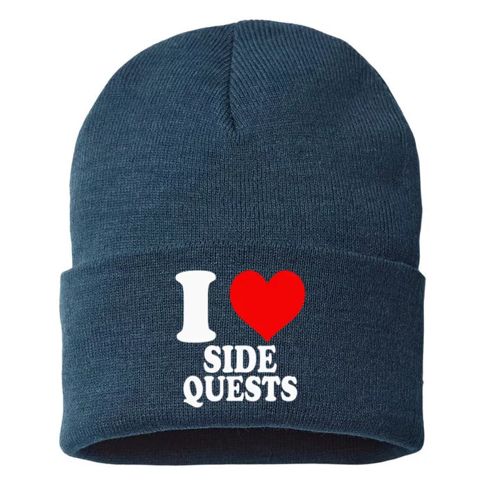 I Love Side Quests Sustainable Knit Beanie