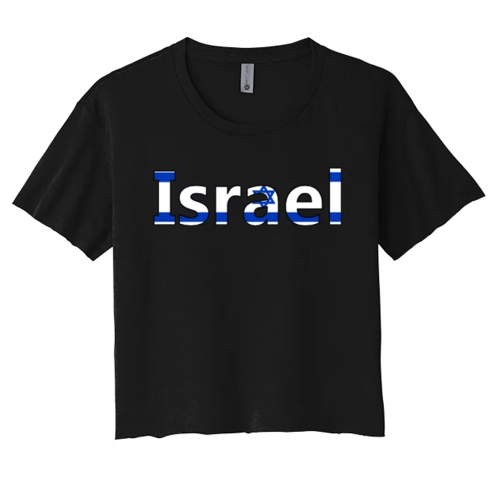 Israel Love Stand With Israel Women's Crop Top Tee