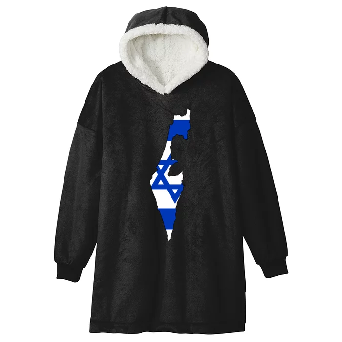 Israel Love Stand With Israel Hooded Wearable Blanket