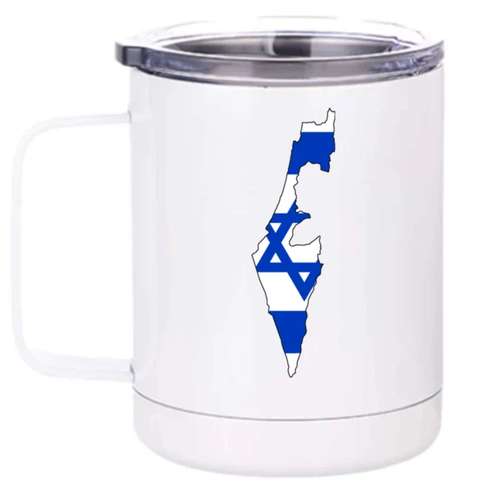 Israel Love Stand With Israel Front & Back 12oz Stainless Steel Tumbler Cup