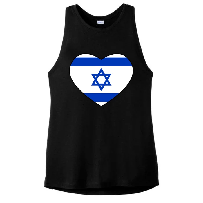 Israel Love Stand With Israel Ladies Tri-Blend Wicking Tank