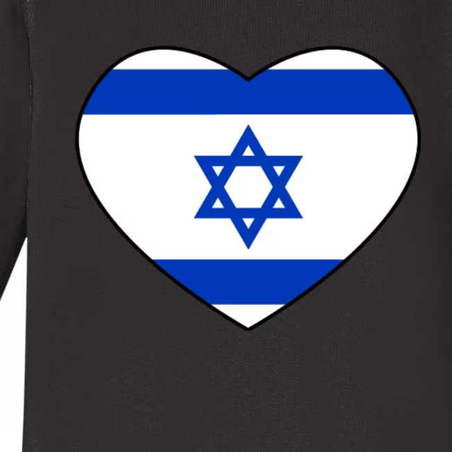 Israel Love Stand With Israel Baby Long Sleeve Bodysuit