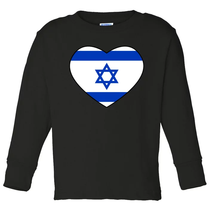 Israel Love Stand With Israel Toddler Long Sleeve Shirt