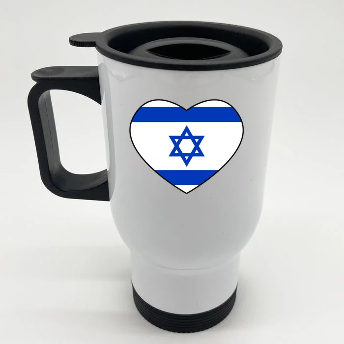 Israel Love Stand With Israel Front & Back Stainless Steel Travel Mug