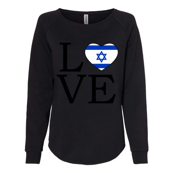 Israel Love Stand With Israel Womens California Wash Sweatshirt