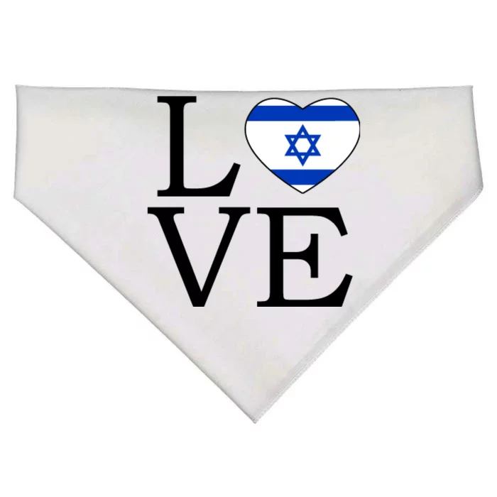 Israel Love Stand With Israel USA-Made Doggie Bandana