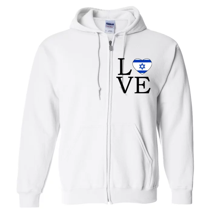 Israel Love Stand With Israel Full Zip Hoodie