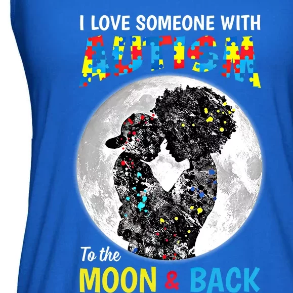 I Love Someone With Autism To The Moon And Back Cool Gift Ladies Essential Flowy Tank