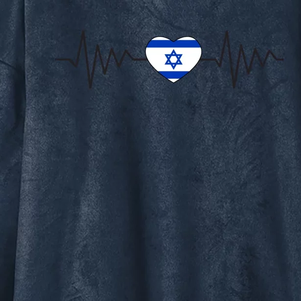 Israel Love Stand With Israel Hooded Wearable Blanket