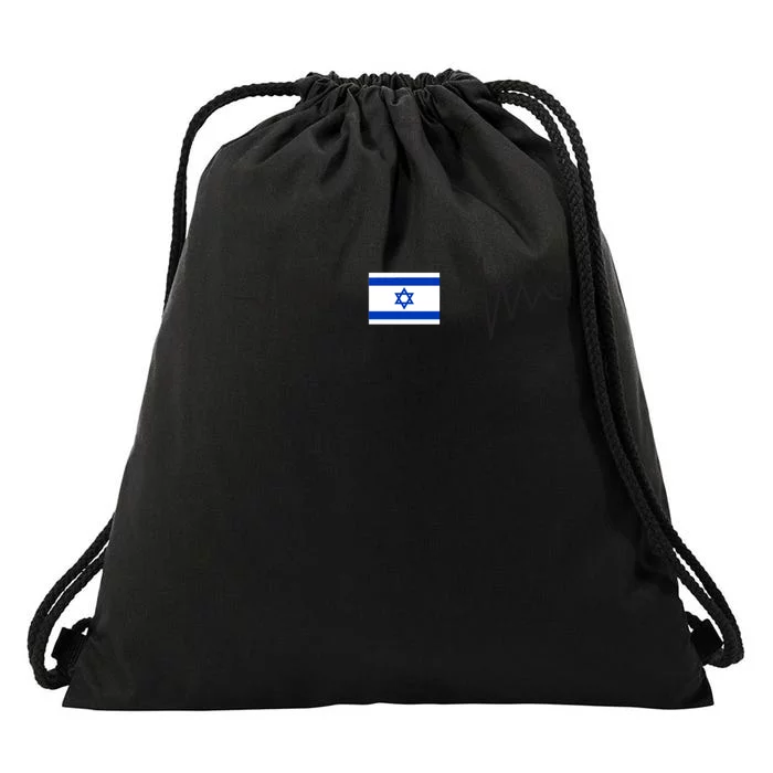 Israel Love Stand With Israel Drawstring Bag