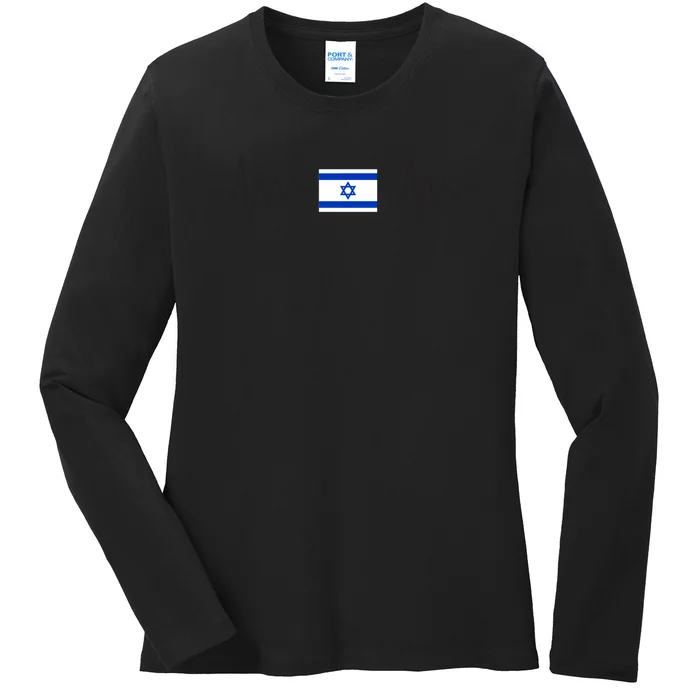 Israel Love Stand With Israel Ladies Long Sleeve Shirt