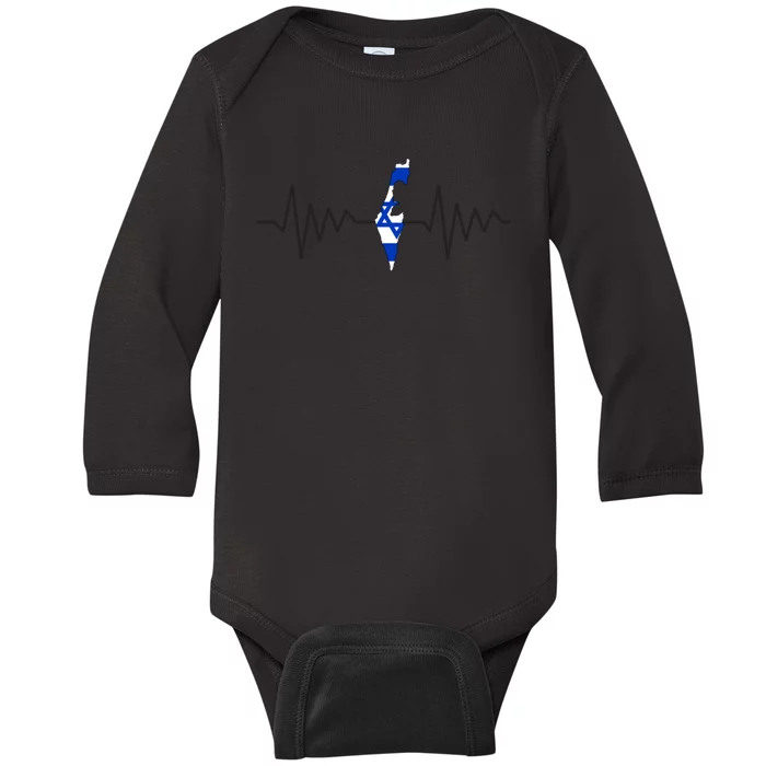 Israel Love Stand With Israel Baby Long Sleeve Bodysuit