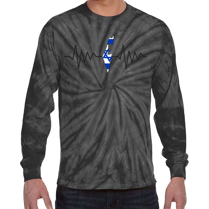 Israel Love Stand With Israel Tie-Dye Long Sleeve Shirt