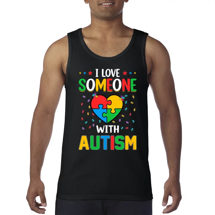 I Love Someone With Autism Awareness Tank Top