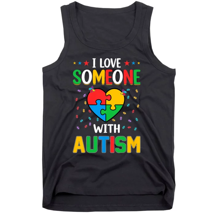 I Love Someone With Autism Awareness Tank Top