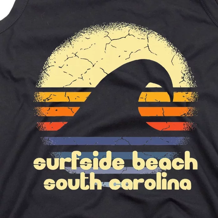 I Love Surfside Beach South Carolina Ocean Wave Sc Tank Top