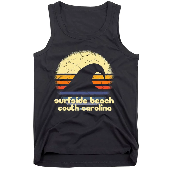 I Love Surfside Beach South Carolina Ocean Wave Sc Tank Top