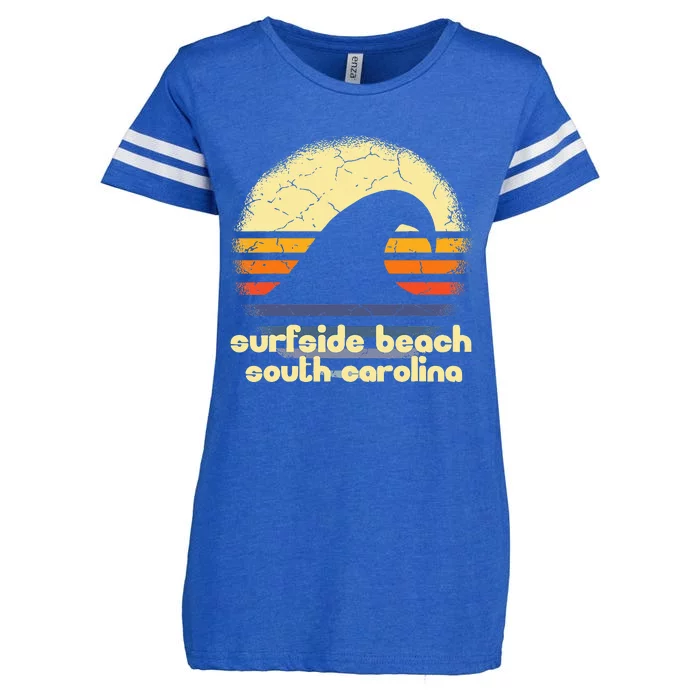 I Love Surfside Beach South Carolina Ocean Wave Sc Enza Ladies Jersey Football T-Shirt