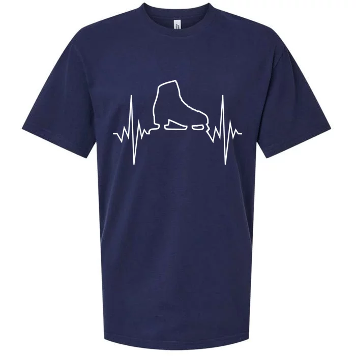 I Love Skating Ekg Funny Gift Figure Skating Or Ice Skating Gift Sueded Cloud Jersey T-Shirt