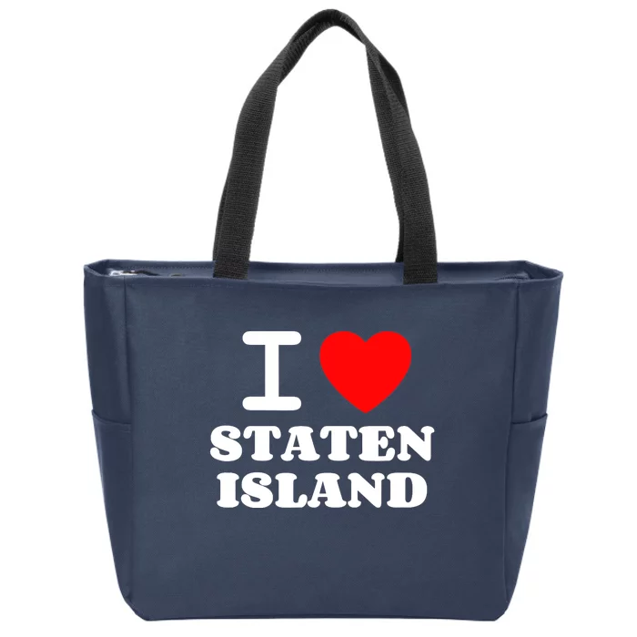 I Love Staten Island Zip Tote Bag