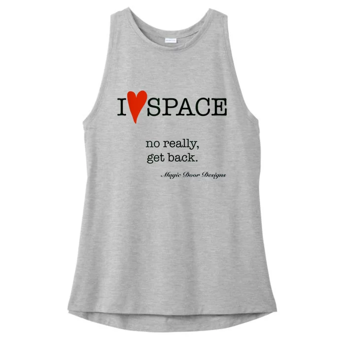 I Love Space Magic Door Designs Ladies Tri-Blend Wicking Tank