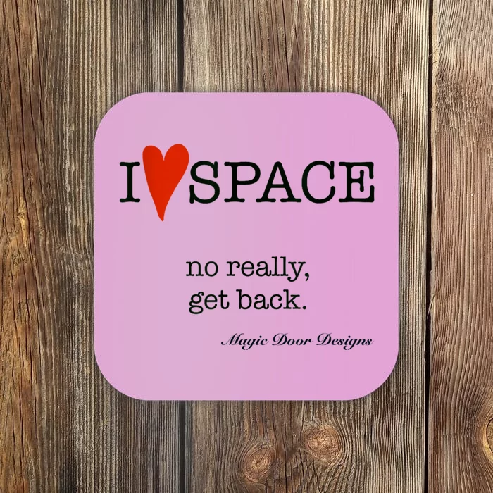 I Love Space Magic Door Designs Coaster