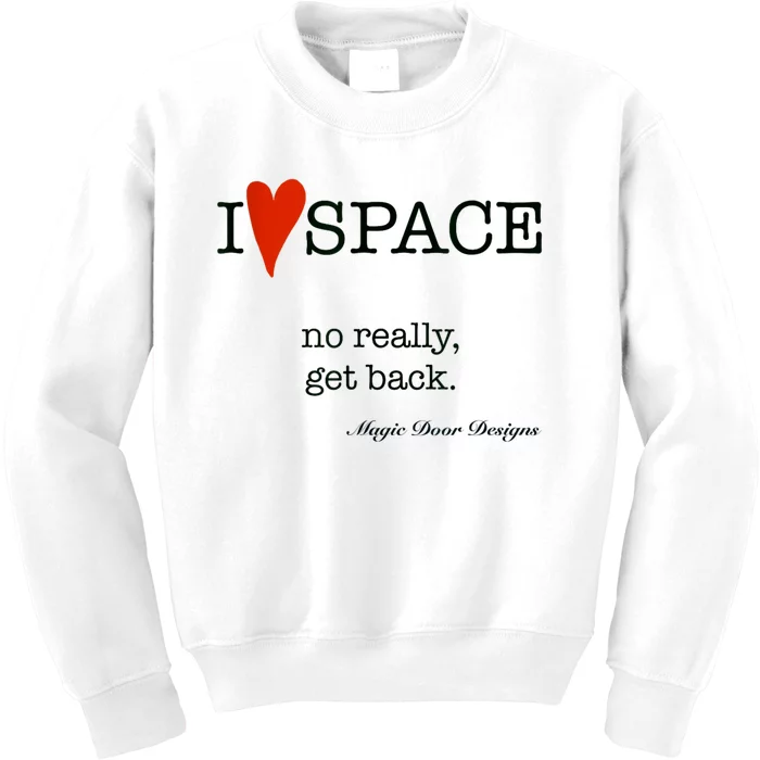 I Love Space Magic Door Designs Kids Sweatshirt