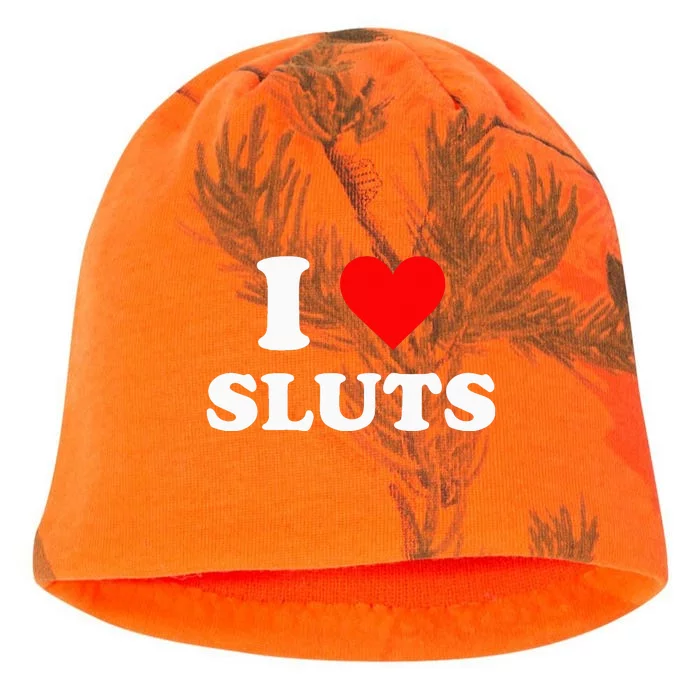 I Love Sluts Kati - Camo Knit Beanie