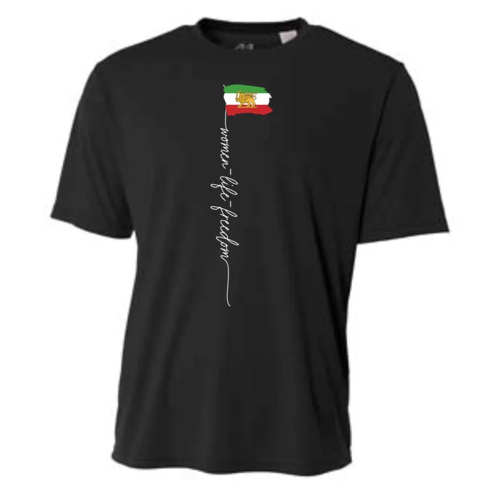 Iranian Lion Sun Flag Female Fist Support Of Iran Gift Cooling Performance Crew T-Shirt