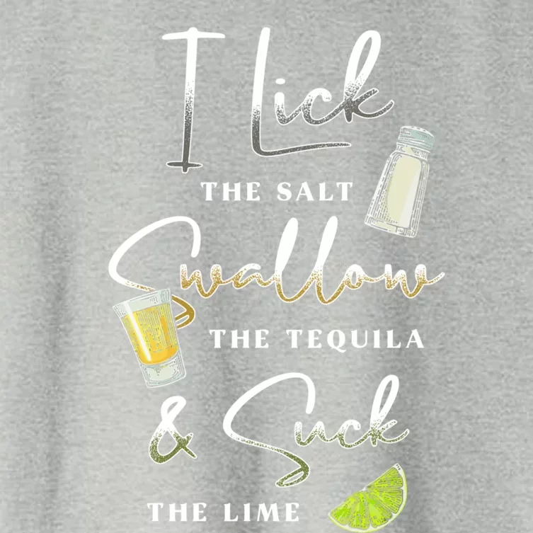 I Lick Salt Swallow Tequila Suck Lime Cinco De Mayo Mexico Gift Women's Crop Top Tee