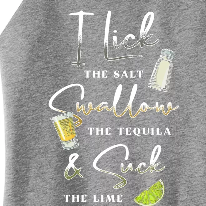 I Lick Salt Swallow Tequila Suck Lime Cinco De Mayo Mexico Gift Women’s Perfect Tri Rocker Tank