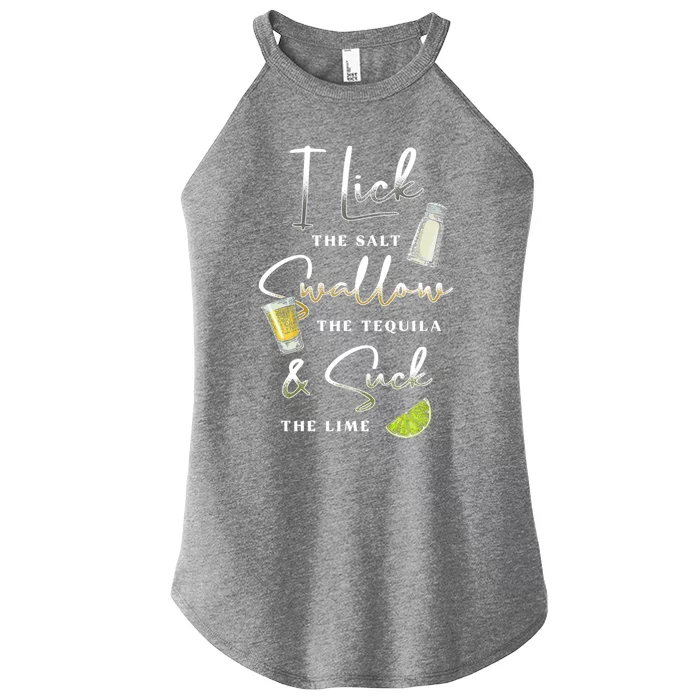 I Lick Salt Swallow Tequila Suck Lime Cinco De Mayo Mexico Gift Women’s Perfect Tri Rocker Tank