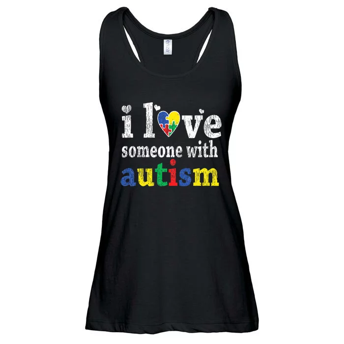 I Love Someone With Autism Support Ladies Essential Flowy Tank