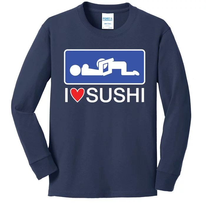 I Love Sushi Adult Kids Long Sleeve Shirt