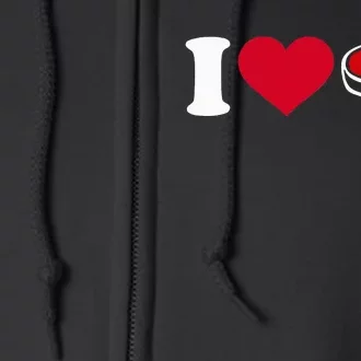 I Love Steak Funny Foodie Full Zip Hoodie