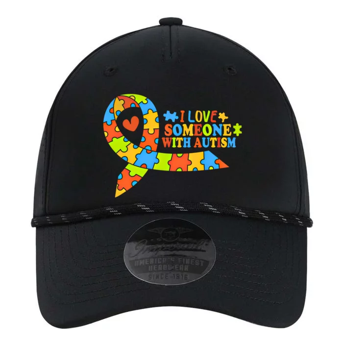 I Love Someone With Autism Awareness Autism Ribbon Family Great Gift Performance The Dyno Cap