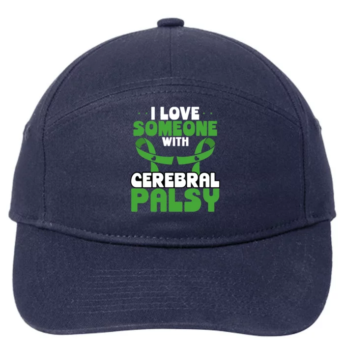 I Love Someone With Cerebral Palsy Awareness Month Cute Gift 7-Panel Snapback Hat