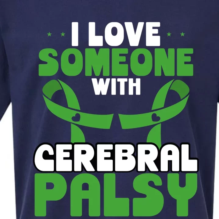 I Love Someone With Cerebral Palsy Awareness Month Cute Gift Sueded Cloud Jersey T-Shirt