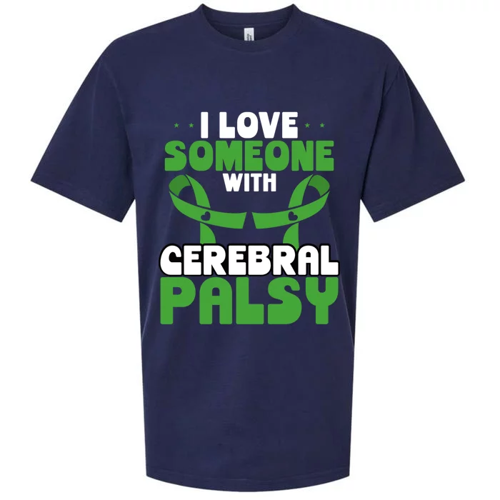 I Love Someone With Cerebral Palsy Awareness Month Cute Gift Sueded Cloud Jersey T-Shirt