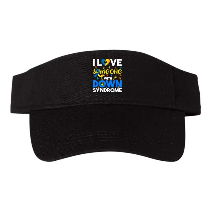 I Love Someone With Down Syndrome, Down Syndrome Awareness Valucap Bio-Washed Visor