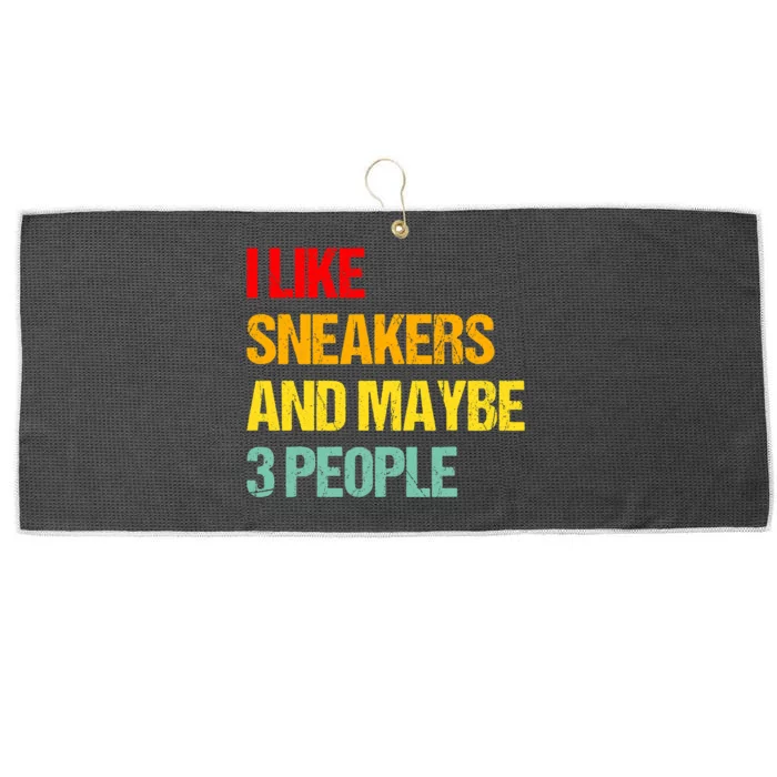 I Like Sneakers And Maybe 3 People Large Microfiber Waffle Golf Towel