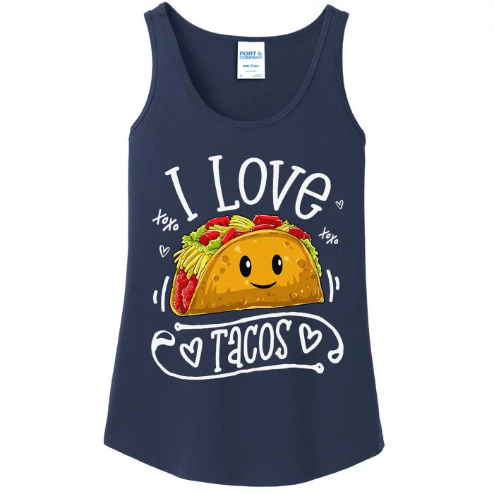 I Love Tacos Cinco De Mayo Women Taco Ladies Essential Tank