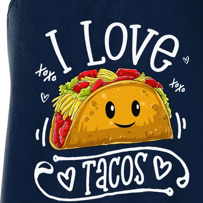 I Love Tacos Cinco De Mayo Women Taco Women's Racerback Tank