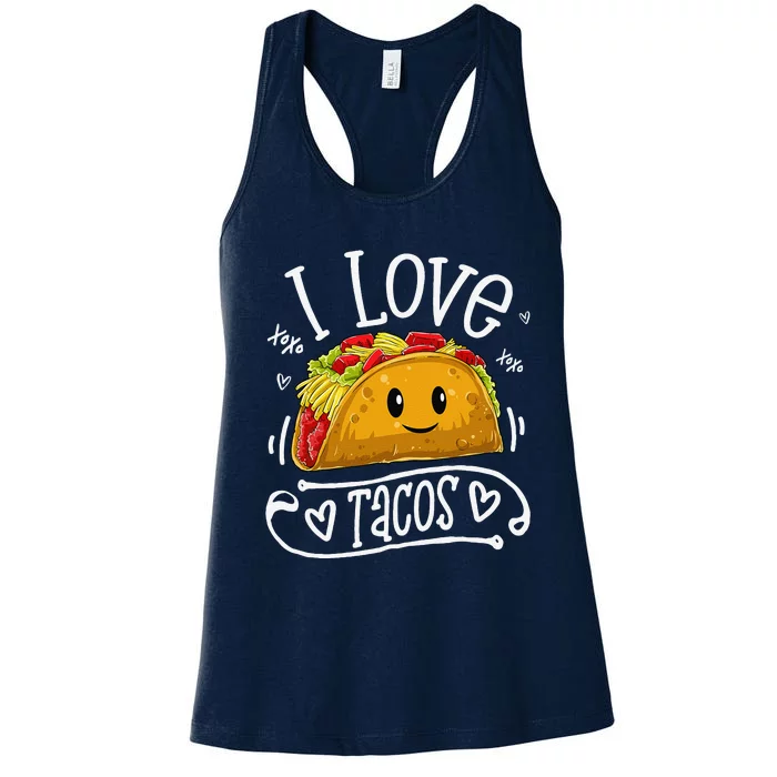 I Love Tacos Cinco De Mayo Women Taco Women's Racerback Tank