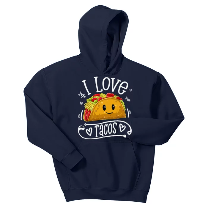 I Love Tacos Cinco De Mayo Women Taco Kids Hoodie