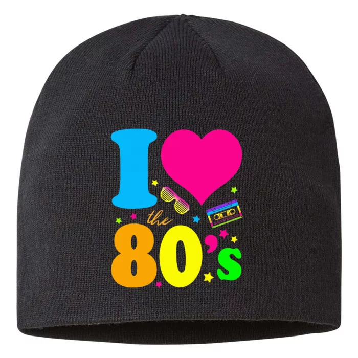 I Love The 80s 90s Costume Funny Party 8 1/2in Sustainable Knit Beanie