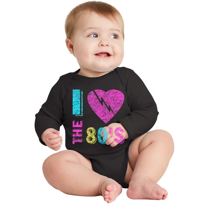 I Love The 80s 90s Costume Funny Party Baby Long Sleeve Bodysuit