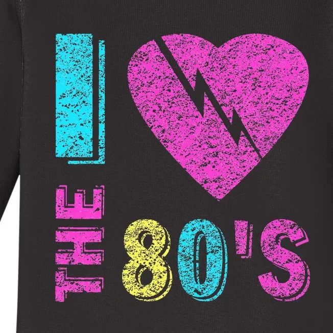 I Love The 80s 90s Costume Funny Party Baby Long Sleeve Bodysuit