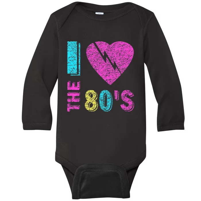 I Love The 80s 90s Costume Funny Party Baby Long Sleeve Bodysuit