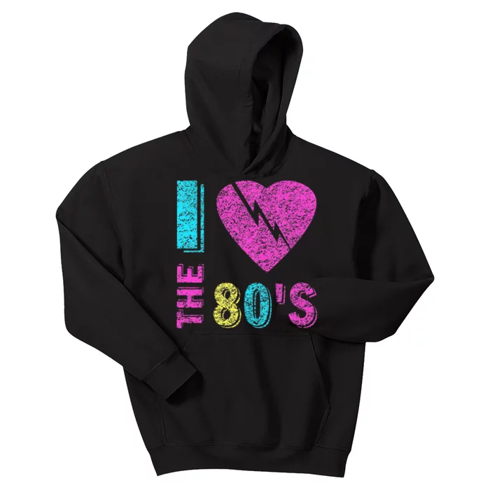 I Love The 80s 90s Costume Funny Party Kids Hoodie